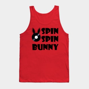 SpinSpinBunny Main Square Logo - Black Lettering Tank Top